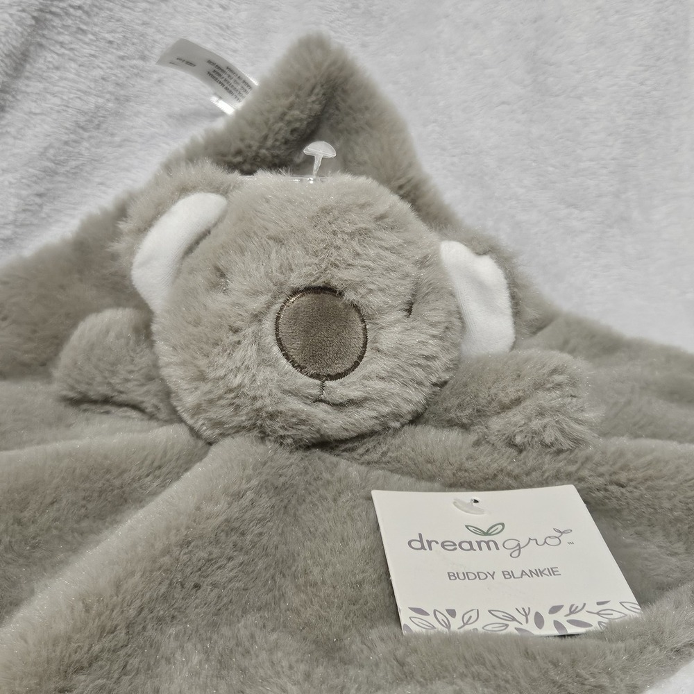 Dreamgro Koala Buddy Blankie Grey White Plush Security Blanket Lovey DH109-TP-MX - Picture 2 of 9